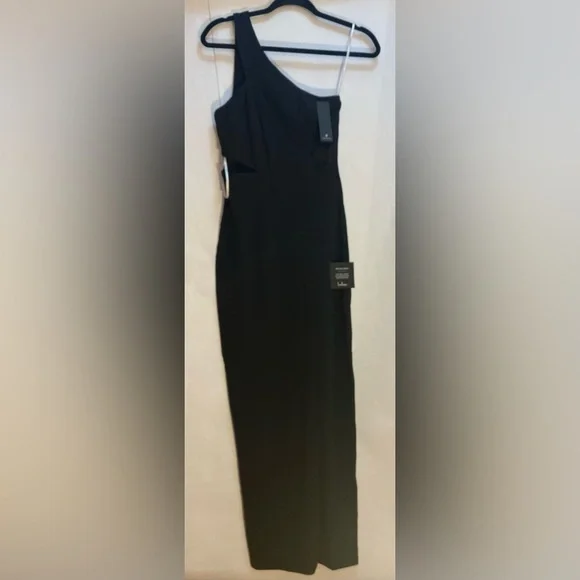 NWT Lulu's Side Cut Out Black One Shoulder Dress Size Small - Picture 1 of 9